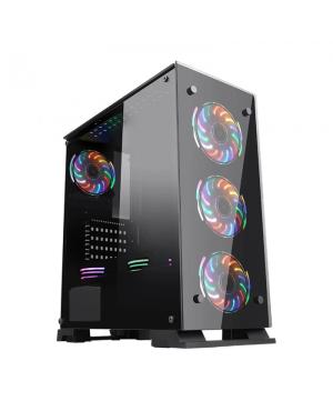 HYBROK SHADOW ARGB (GLASS) + PSU 650W 80+ BRONZE