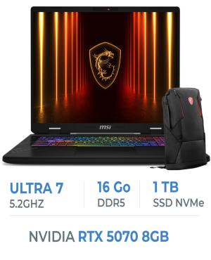 MSI CROSSHAIR 17 HX-AI-D2XWGKG-044MA/Ultra 7-255HX/16GB DDR5/1TB SSD/RTX 5070/17" 240Hz/W Bag